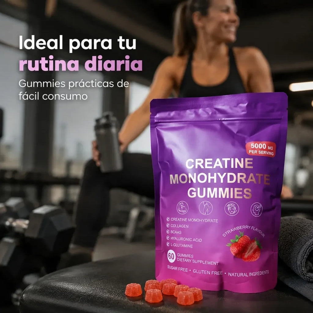Creatina Monohidratada En Gomitas Mujer Sabor Frutilla