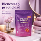 Creatina Monohidratada En Gomitas Mujer Sabor Frutilla