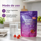 Creatina Monohidratada En Gomitas Mujer Sabor Frutilla